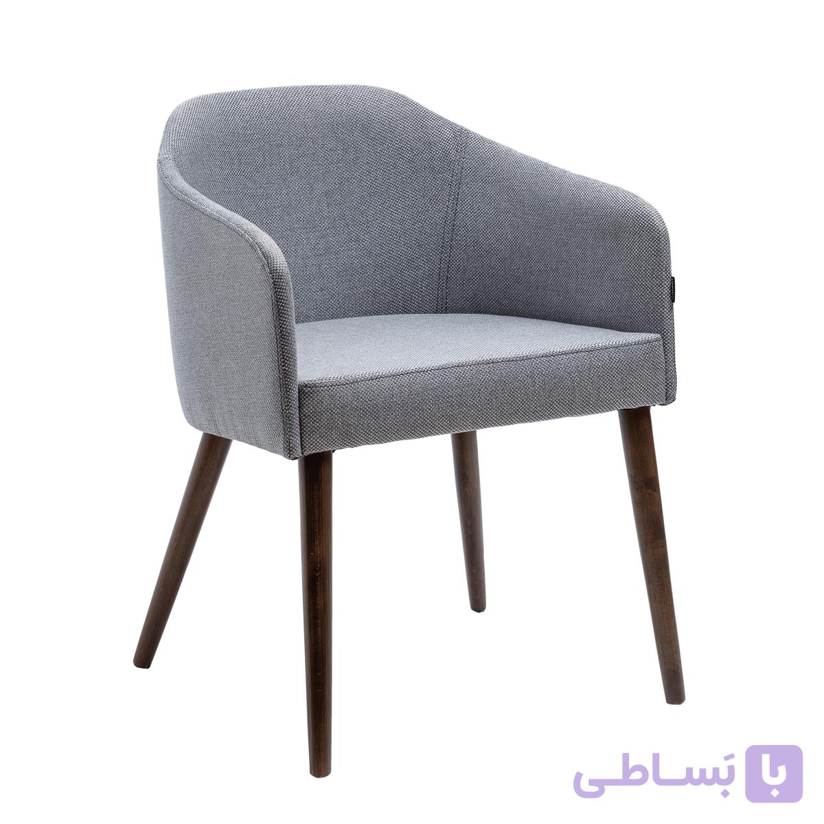 صندلی میلانو دسته دار پایه چوبی نظری
