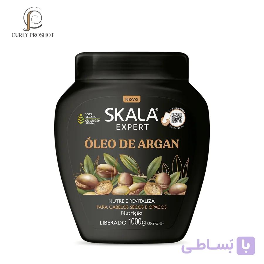 ماسک داخل حمام ترمیم و مغذی موهای خشک و کدر آرگان اسکالا Skala Expert Oleo De Argan Hair Treatment Cream 1000g