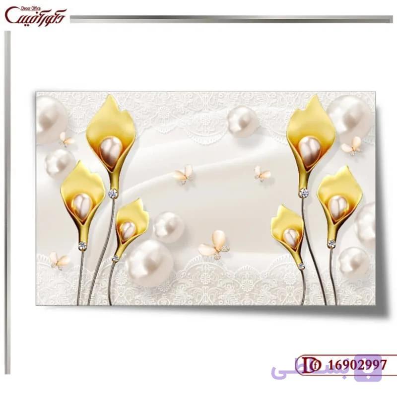 کاغذ دیواری سه بعدی گل 2997