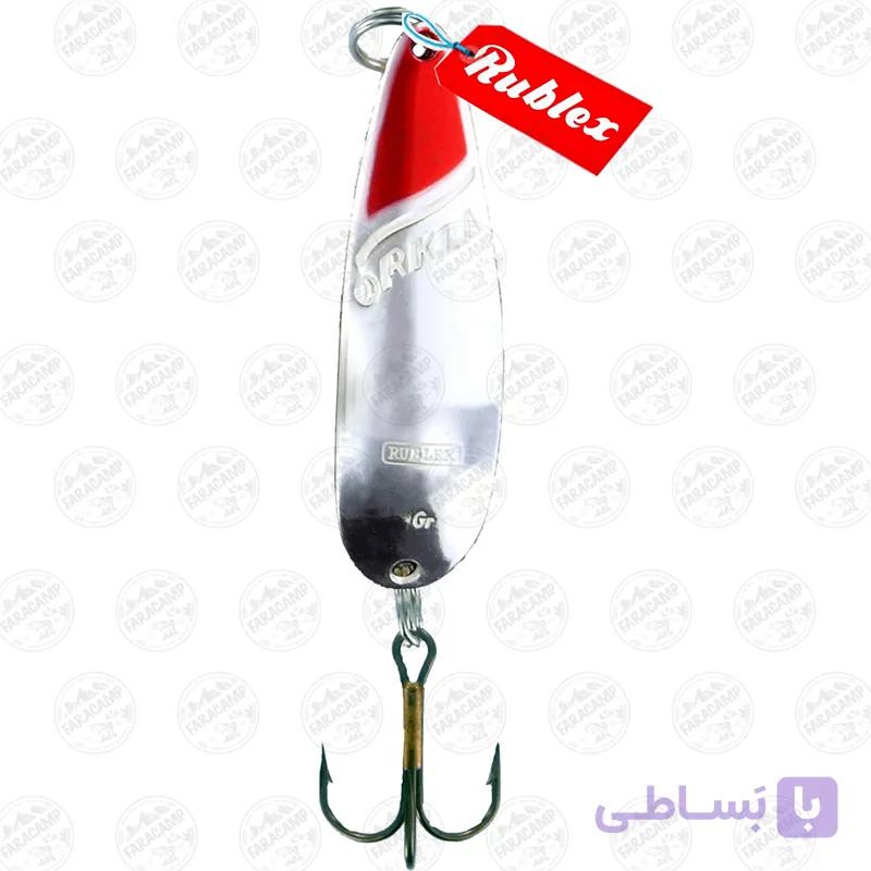 قاشقک ماهیگیری طلایی قرمز روبلکس ۸۱ میلیمتر ۲۴ گرم RUBLEX ORKLA 6 OTR
