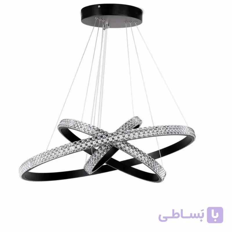لوستر مدرن مدل ست دایره کریستالی