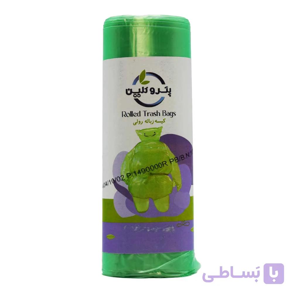 کیسه زباله رولی پتروکلین PETROCLEAN سایز 55×75 بسته 15 عددی