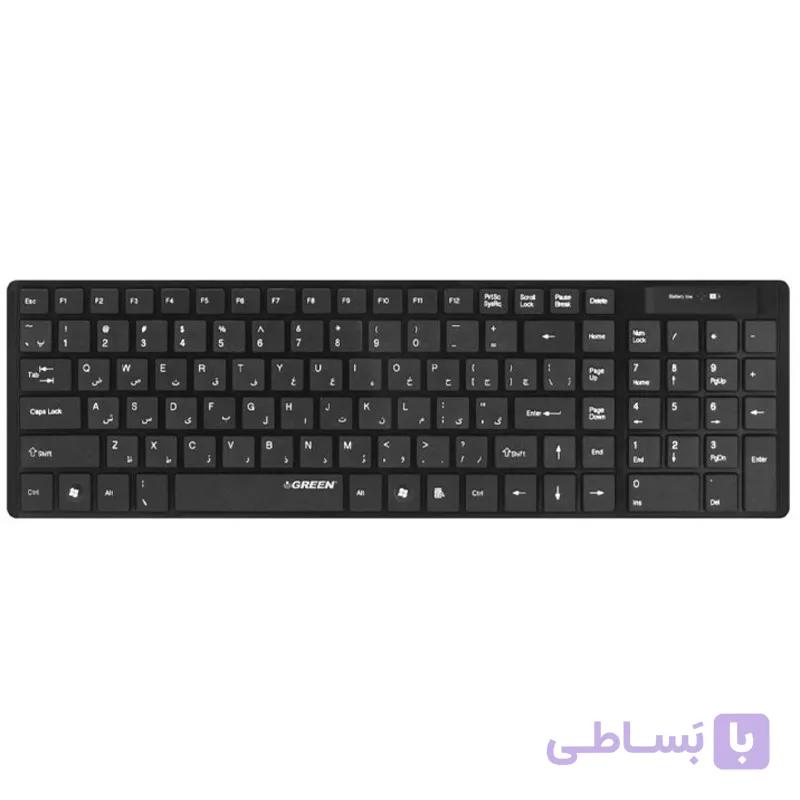 کیبورد بی سیم گرین مدل GK-101W با حروف فارسی