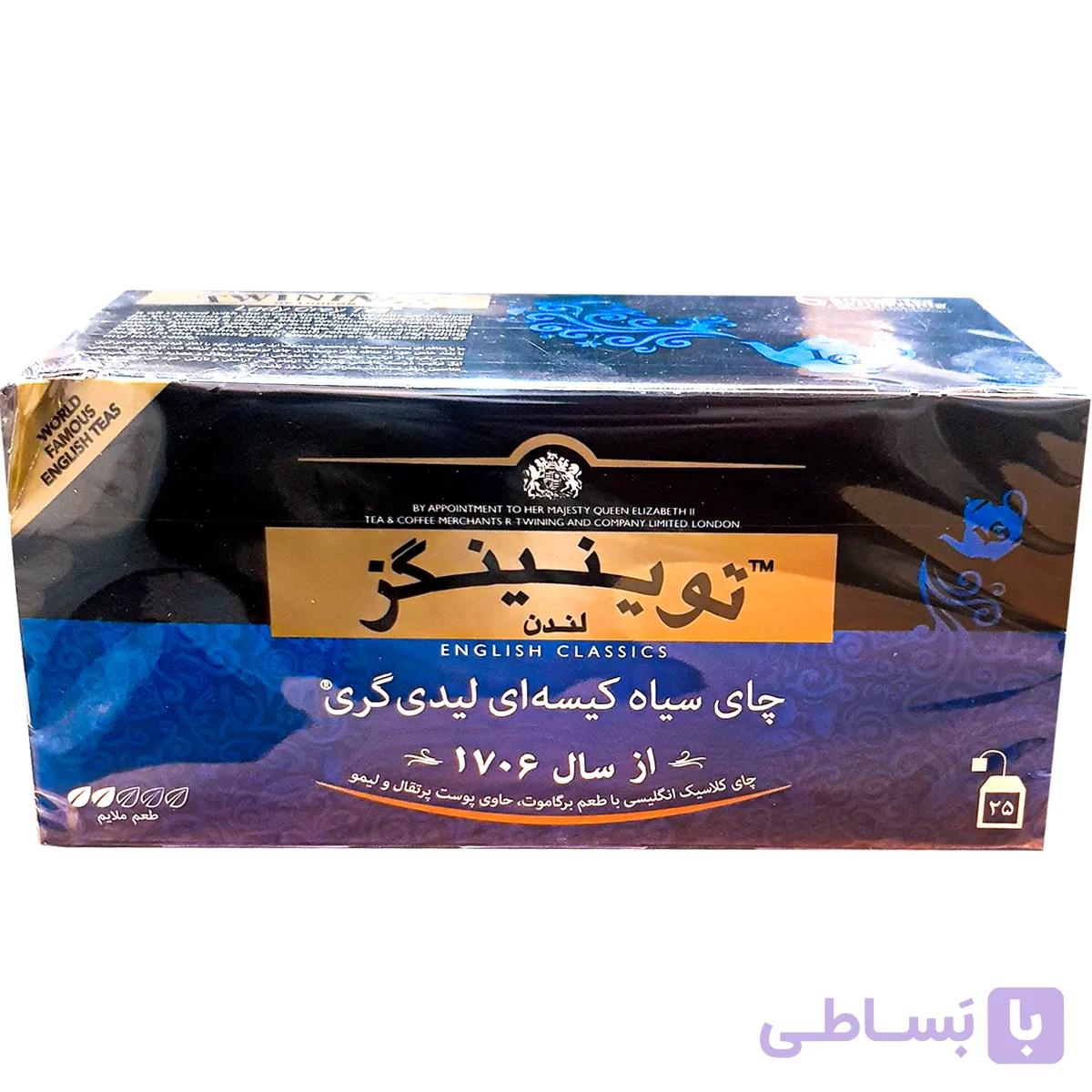 چای سیاه کیسه ای لیدی گری۲۵ عددی ۵۰ گرم