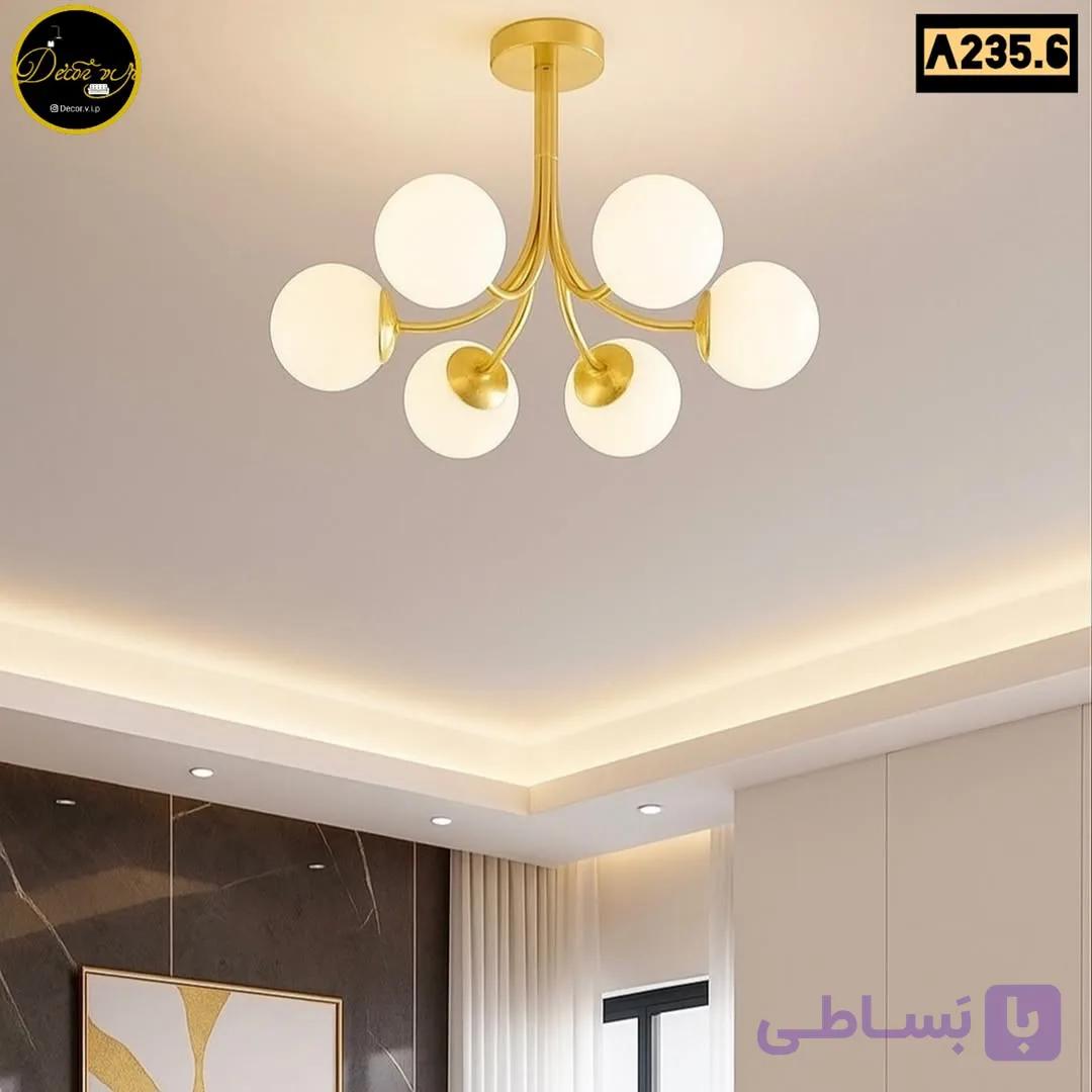 لوستر حبابی مدرن شش شعله کد A235.6