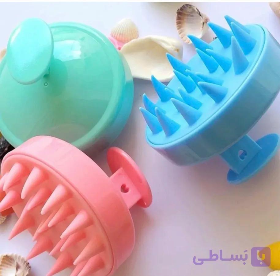لیف و سرشور و ماساژور سیلیکونی سر(رنگ رندوم)