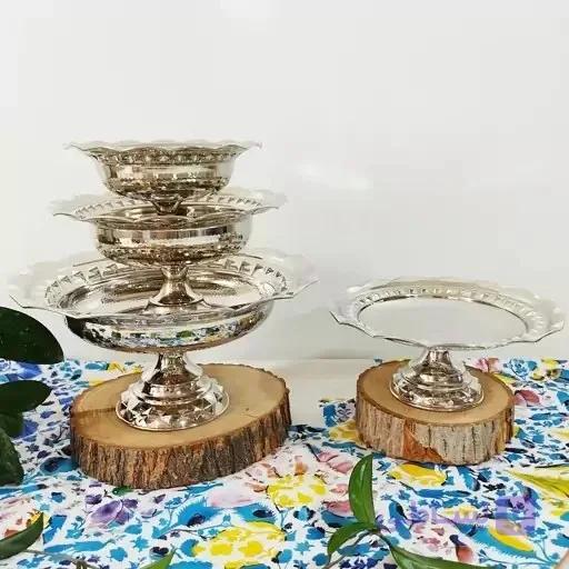 سرویس پذیرایی ۴ تیکه مسی طرح الماس برند فضلی