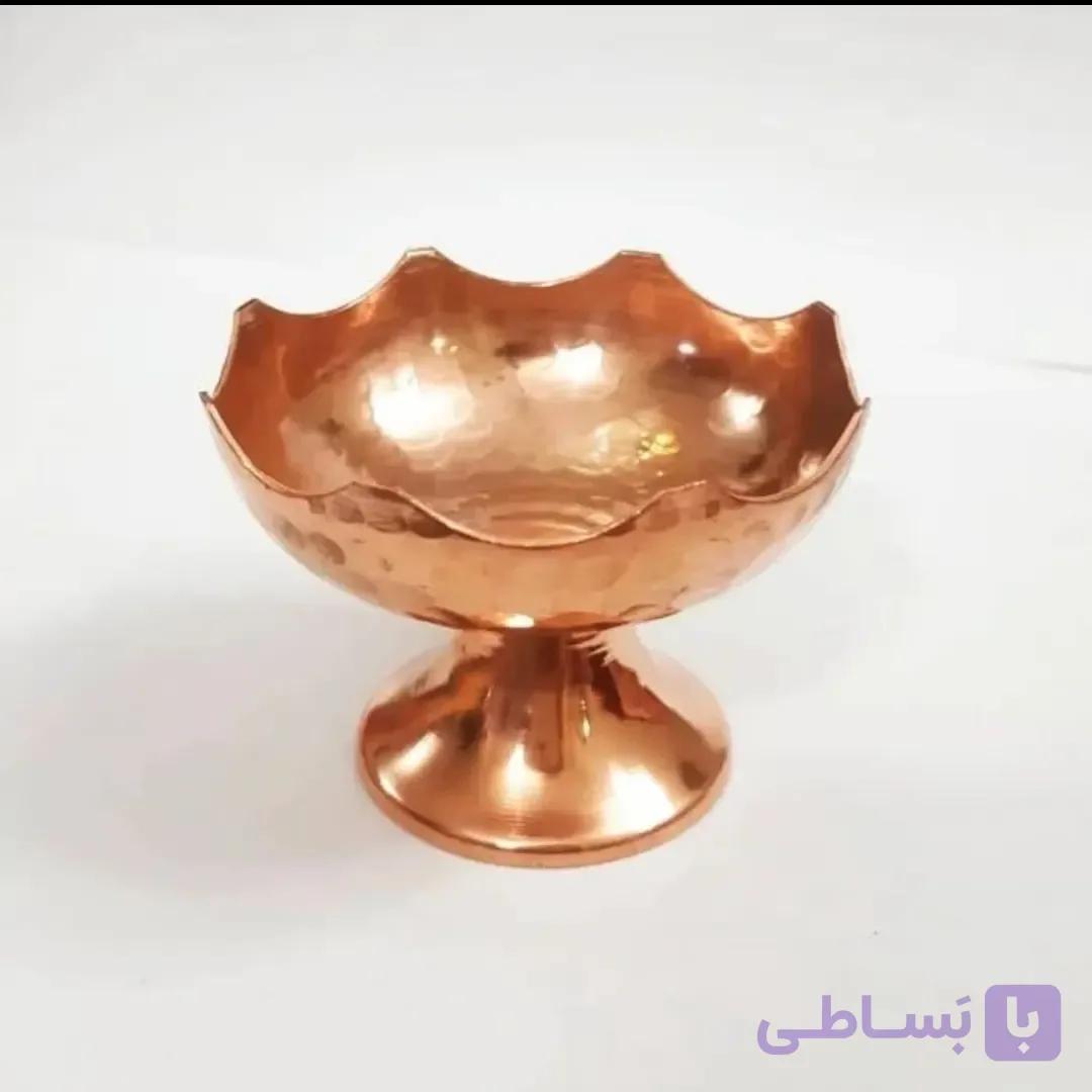 پیاله پایه دار چکشی خورشیدی ارتفاع ۶ سانت دهانه ۶ سانت مناسب هفت سین و پذیرایی و دکوری و...