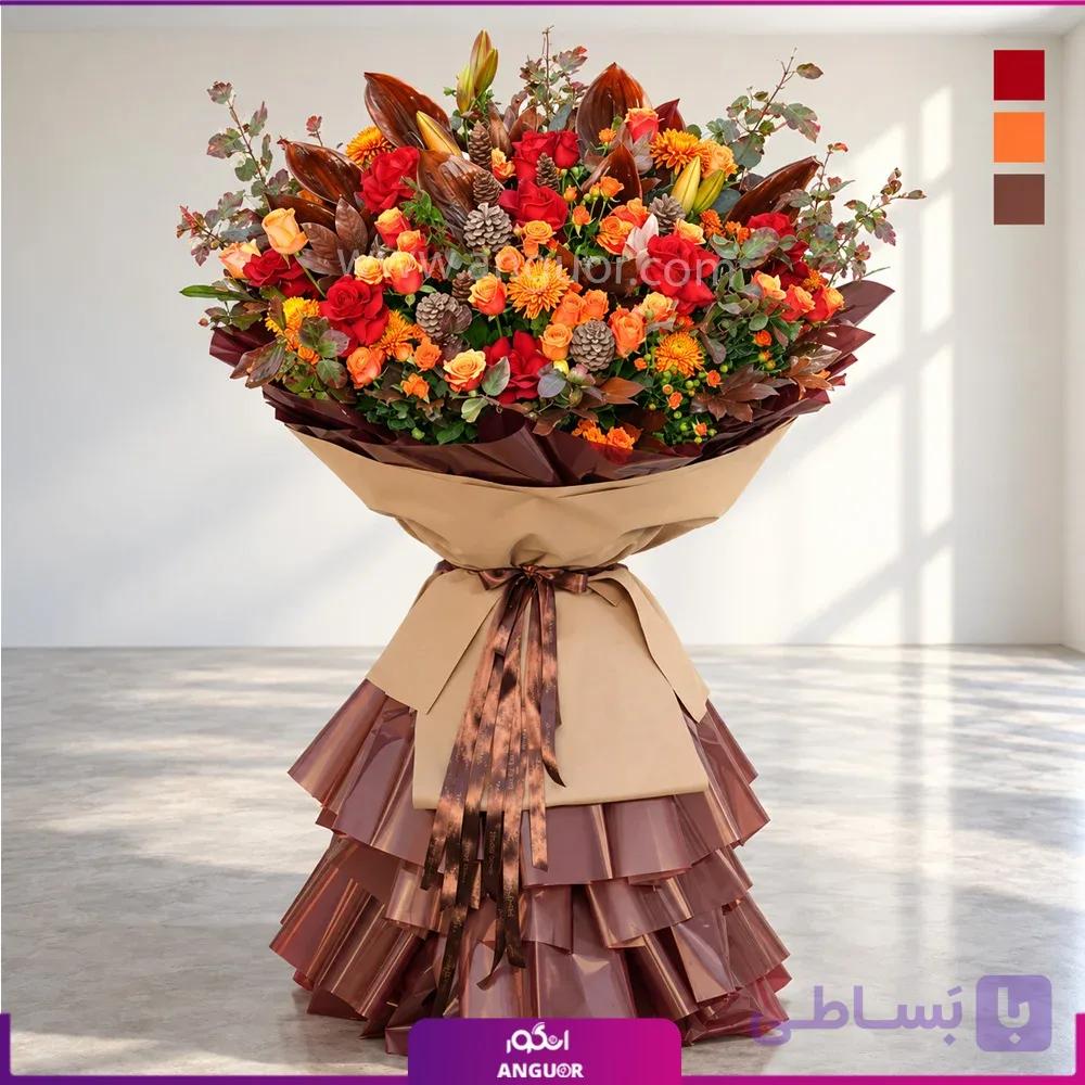 دسته گل قدی با تم پاییزی