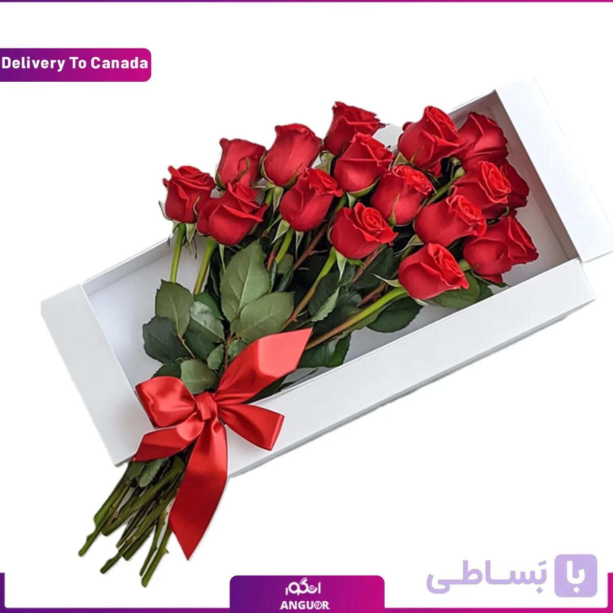 دسته گل داخل جعبه اشتراک ماهانه (ارسال گل به کانادا)