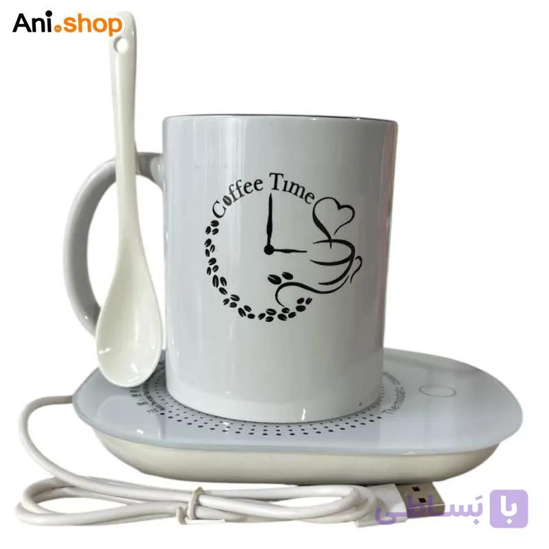 ماگ هیتر دار طرح ساعت عاشقی
