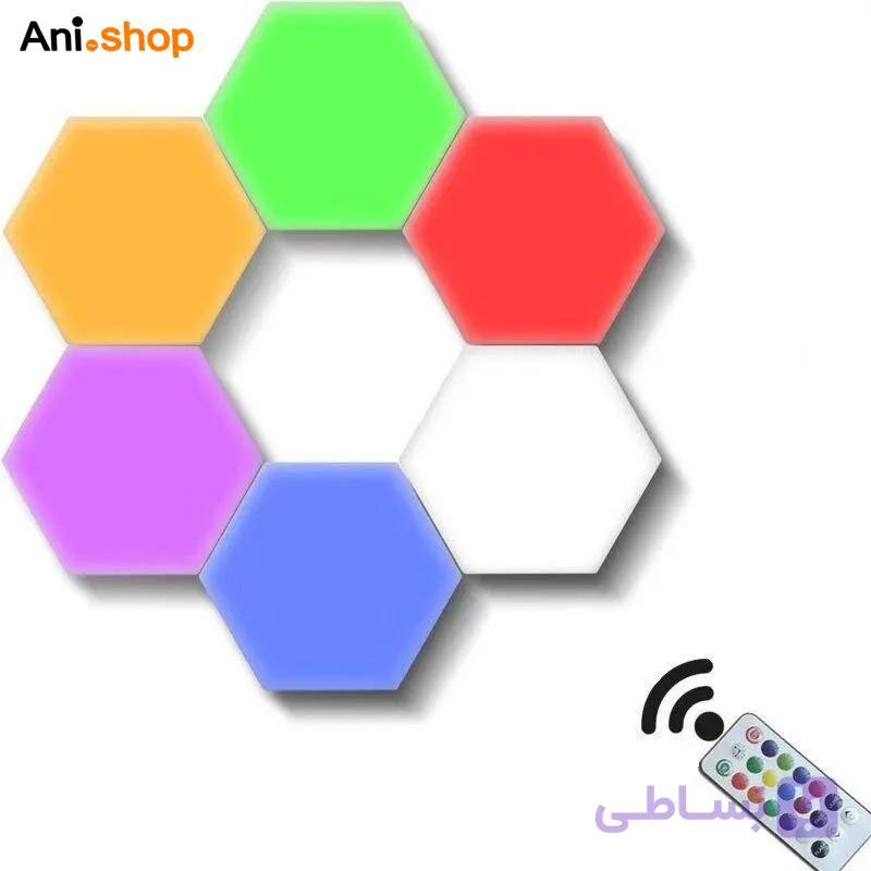 چراغ ریموت دار مدل کندو عسل 6 عددی
