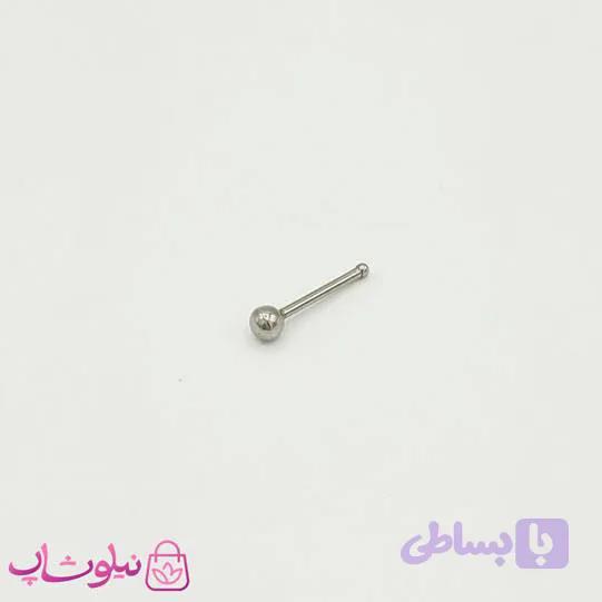 پیرسینگ بینی خطی ساده نقره ای رنگ 193
