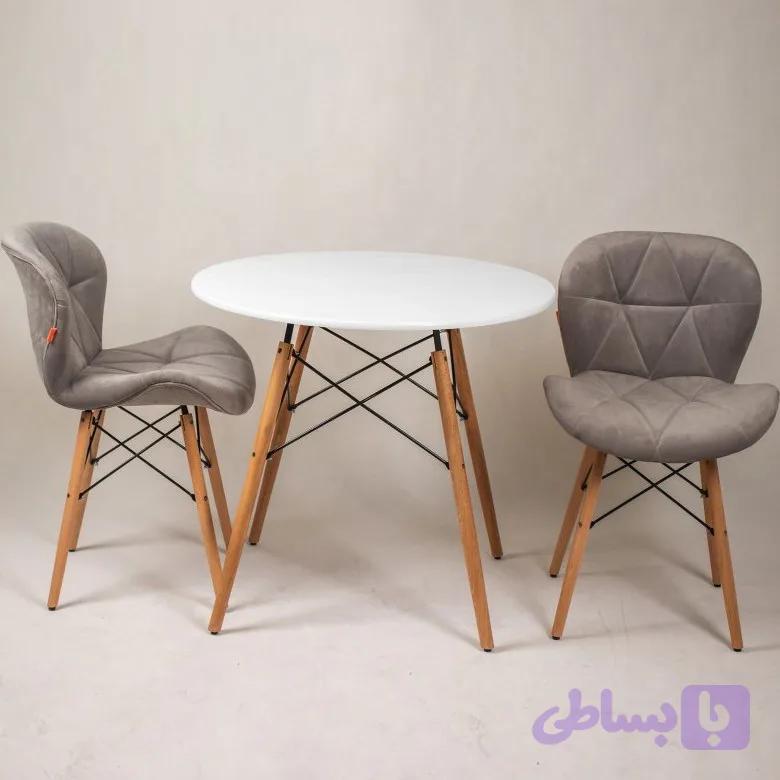 میز و صندلی ناهارخوری دونفره زین اسبی