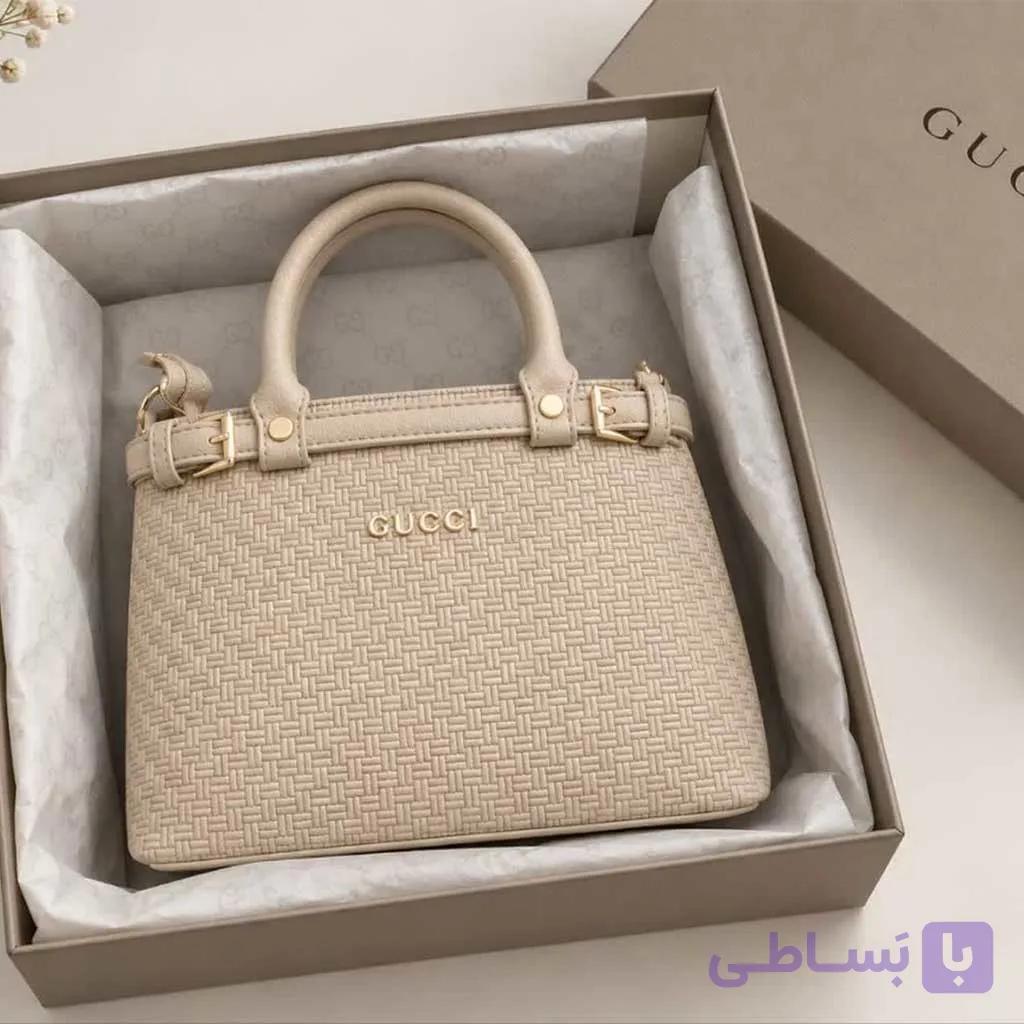 کیف حصیری زنانه رنگ کرم استخوانی