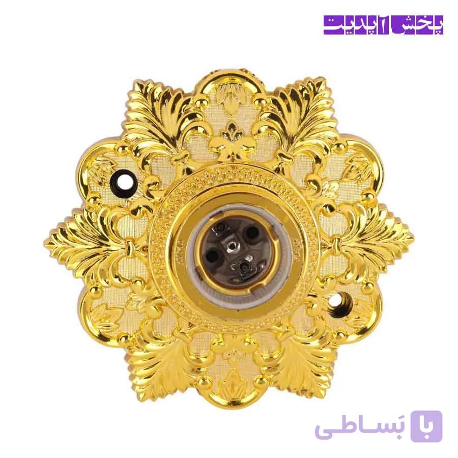 سرپیچ دوکاره گل رنگی طلایی