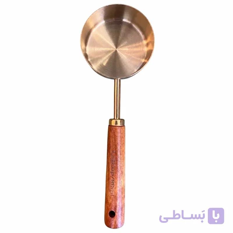 پیمانه دسته چوبی طلایی 80ml