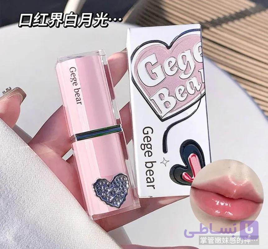 رژ لب جامد قلبی کریستالی gege bear