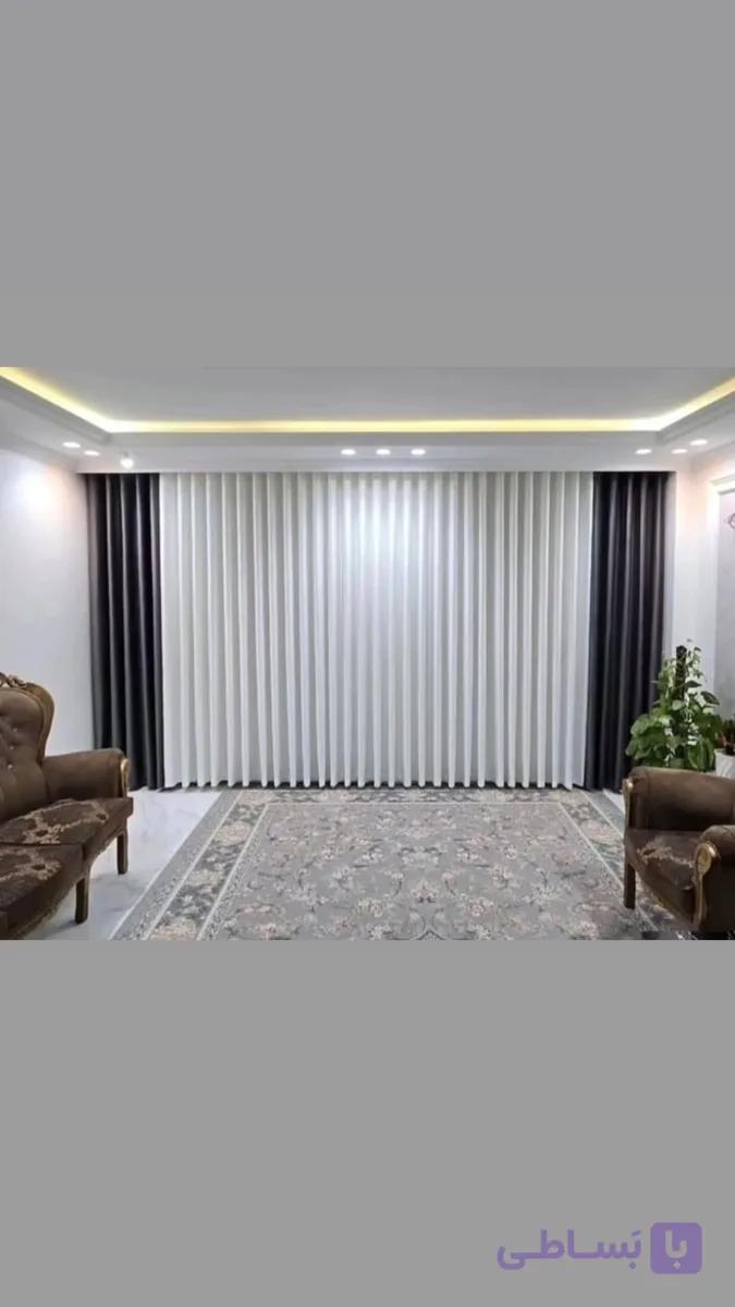 پرده پذیرایی مدل مینیمال جدید با مخمل کالیفرنیا برای پنجره 4متری