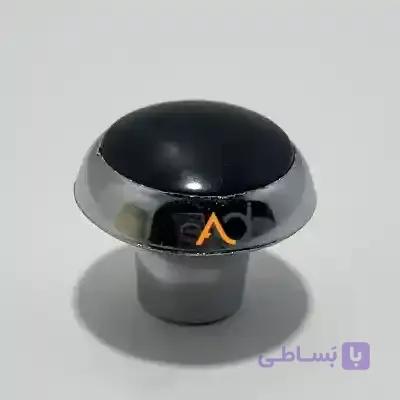 دستگیره تک پیچ پلاستیکی مشکی دور کروم