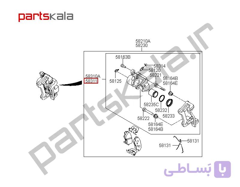 سیلندر ترمز عقبراست توسان TL