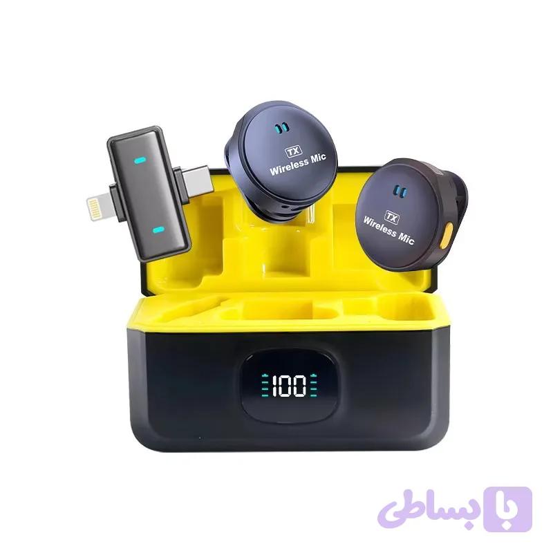 میکروفون بی سیم یقه ای دو کاربره مدل BY-MW8 | گیرنده دوگانه تایپسی و آیفون