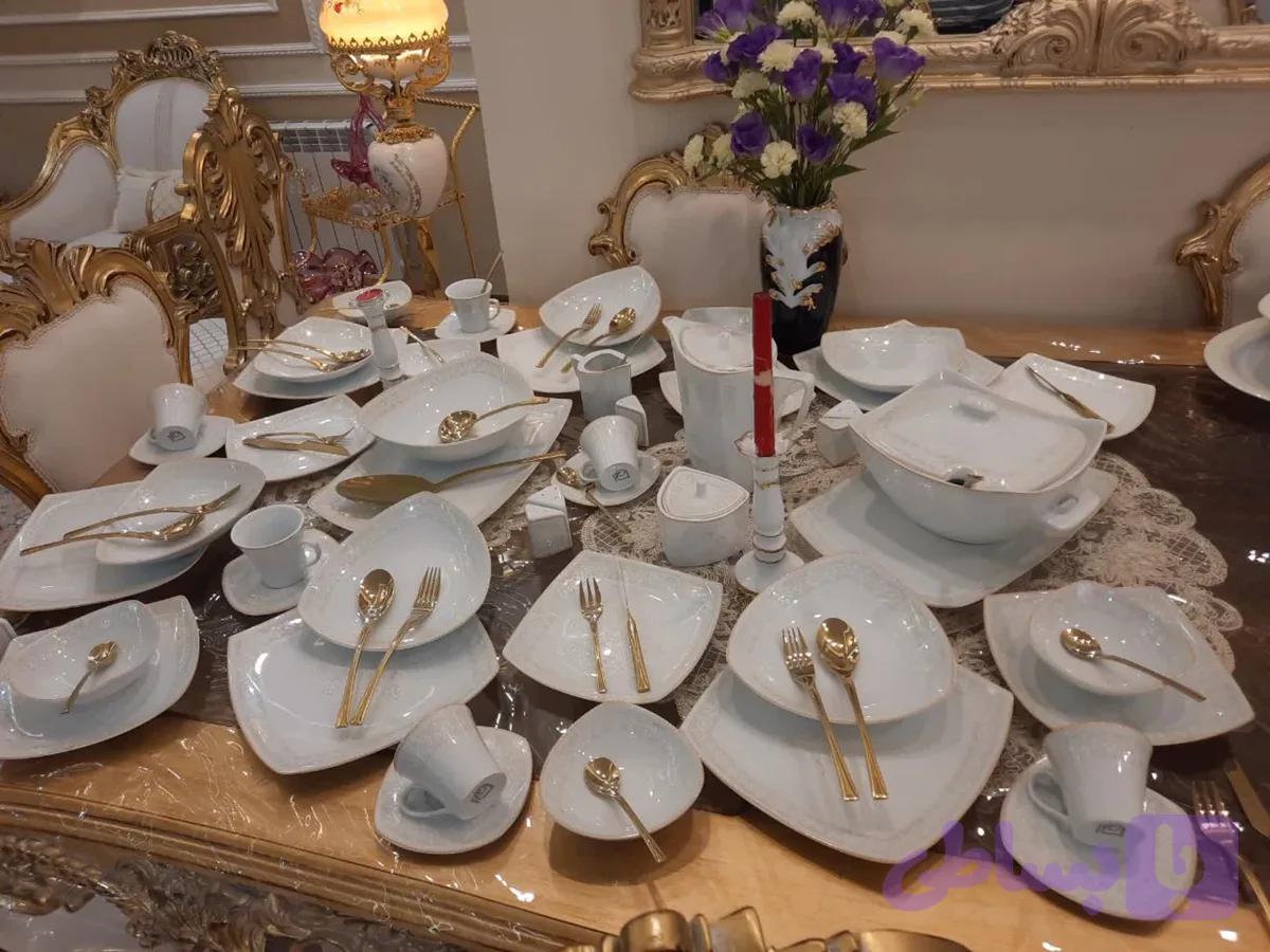 سرویس ۱۰۴ پارچه ۱۲ نفره چینی پردیس ترانه