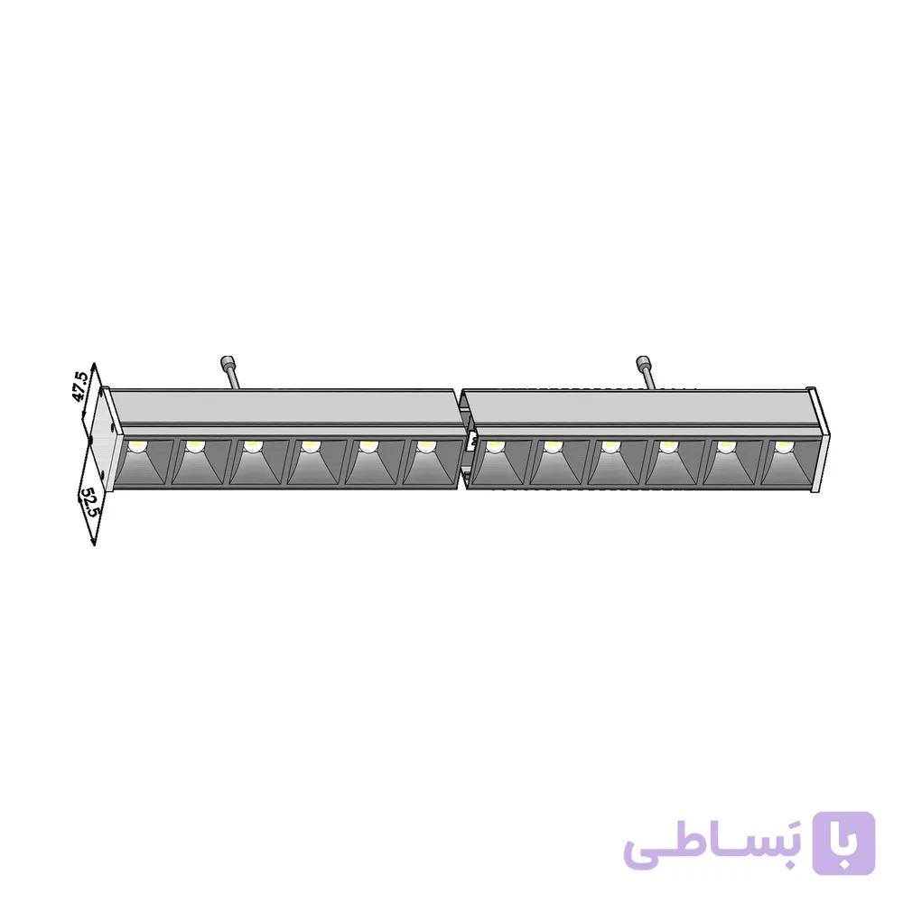 چراغ آویز لیزر بِلید 45 وات D45-L100 بدنه مشکی پارس شعاع توس