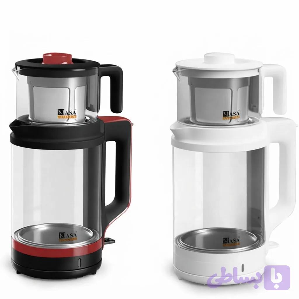 چای ساز ناسا الکتریک مدل NS-523 ظرفیت ۲ لیتر با کتری پیرکس