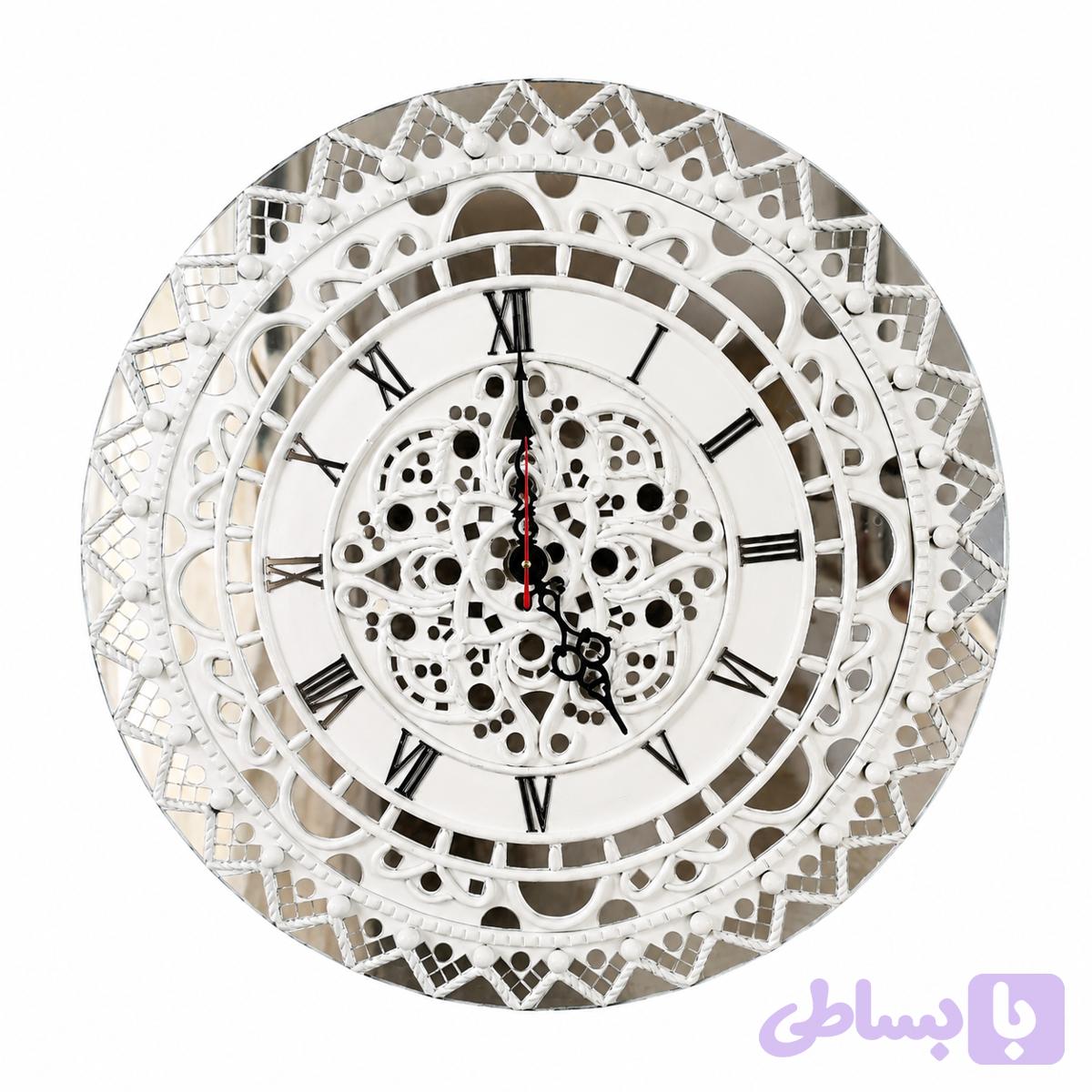 تابلو لیپان آینه کاری سنتی طرح ساعت