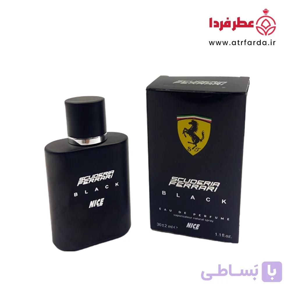 عطر ادو تویلت مینیاتوری برند اسکلاره نایس پاپت مردانه مدل بلک فراری (Ferrari Black) حجم 30 میلی لیتر