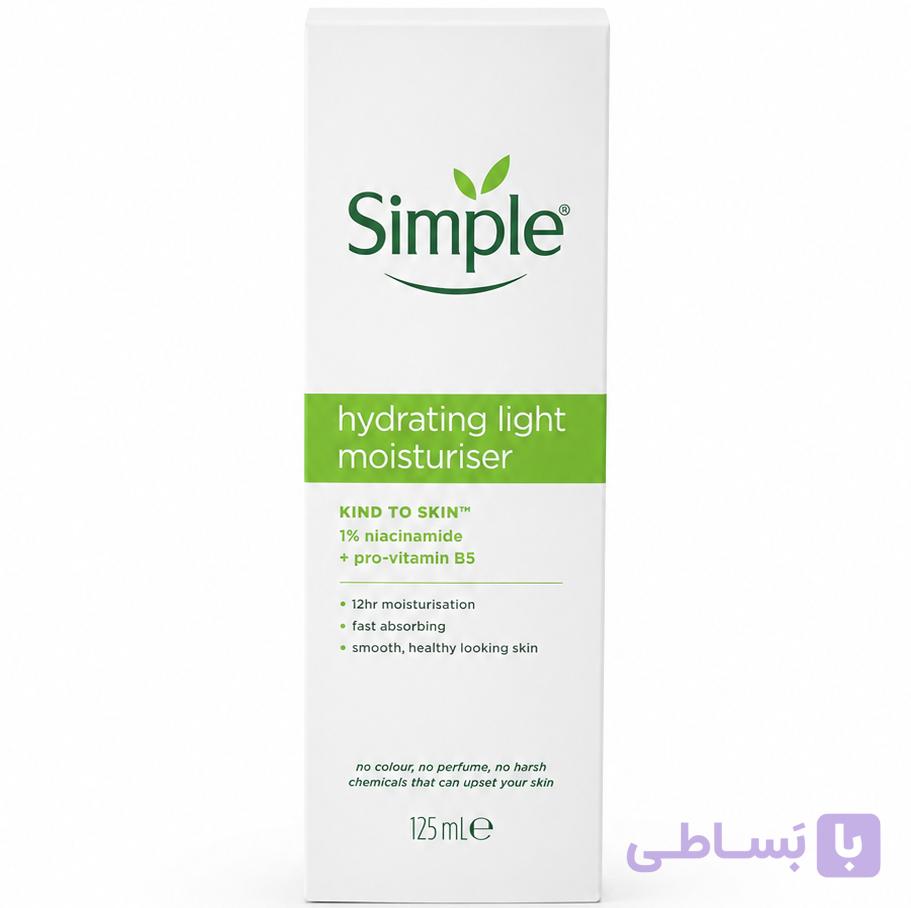 آبرسان و مرطوب کننده سیمپل مدل Light حجم 125میلی لیتر