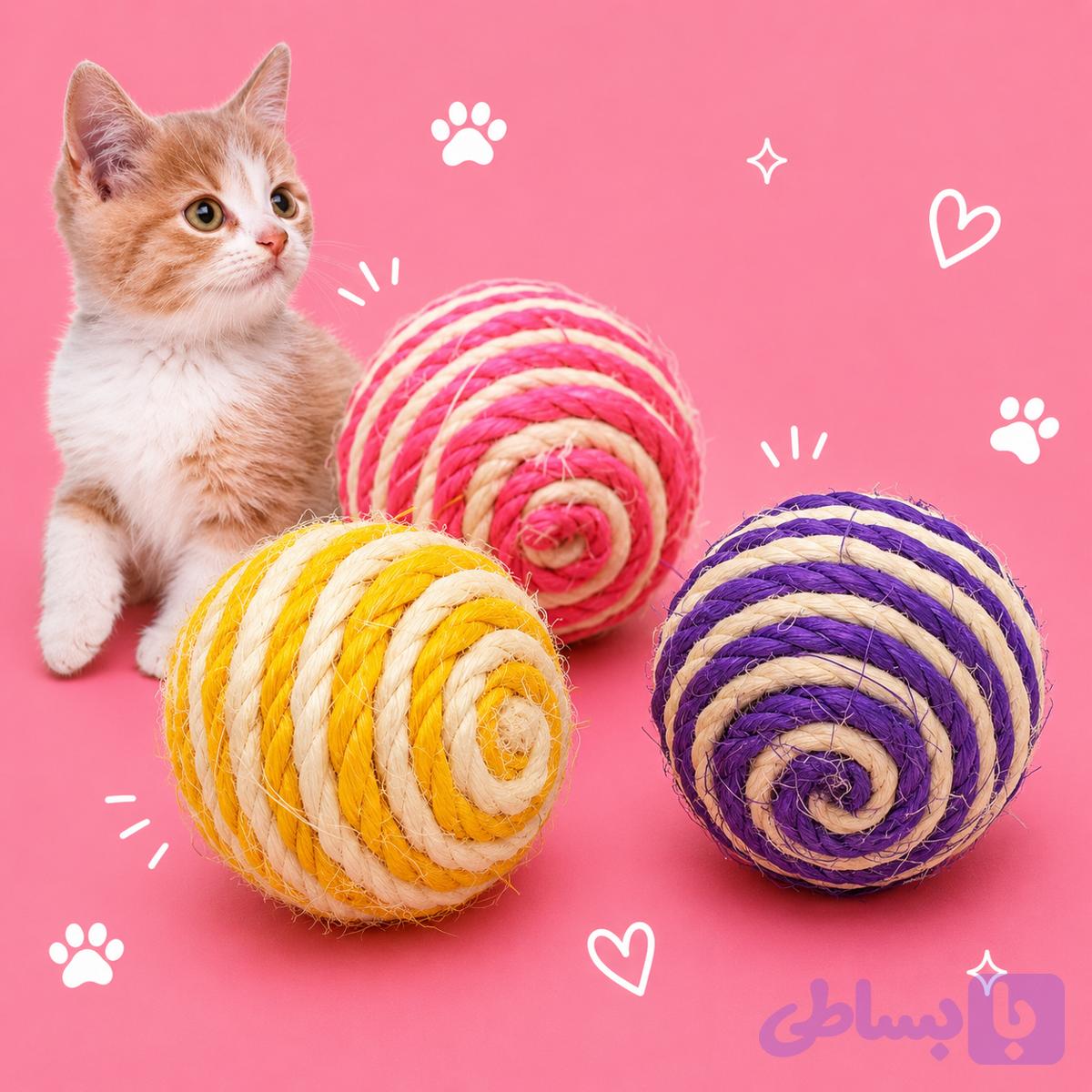 توپ گربه کنفی ونوس مدیوم - اسباب بازی گربه