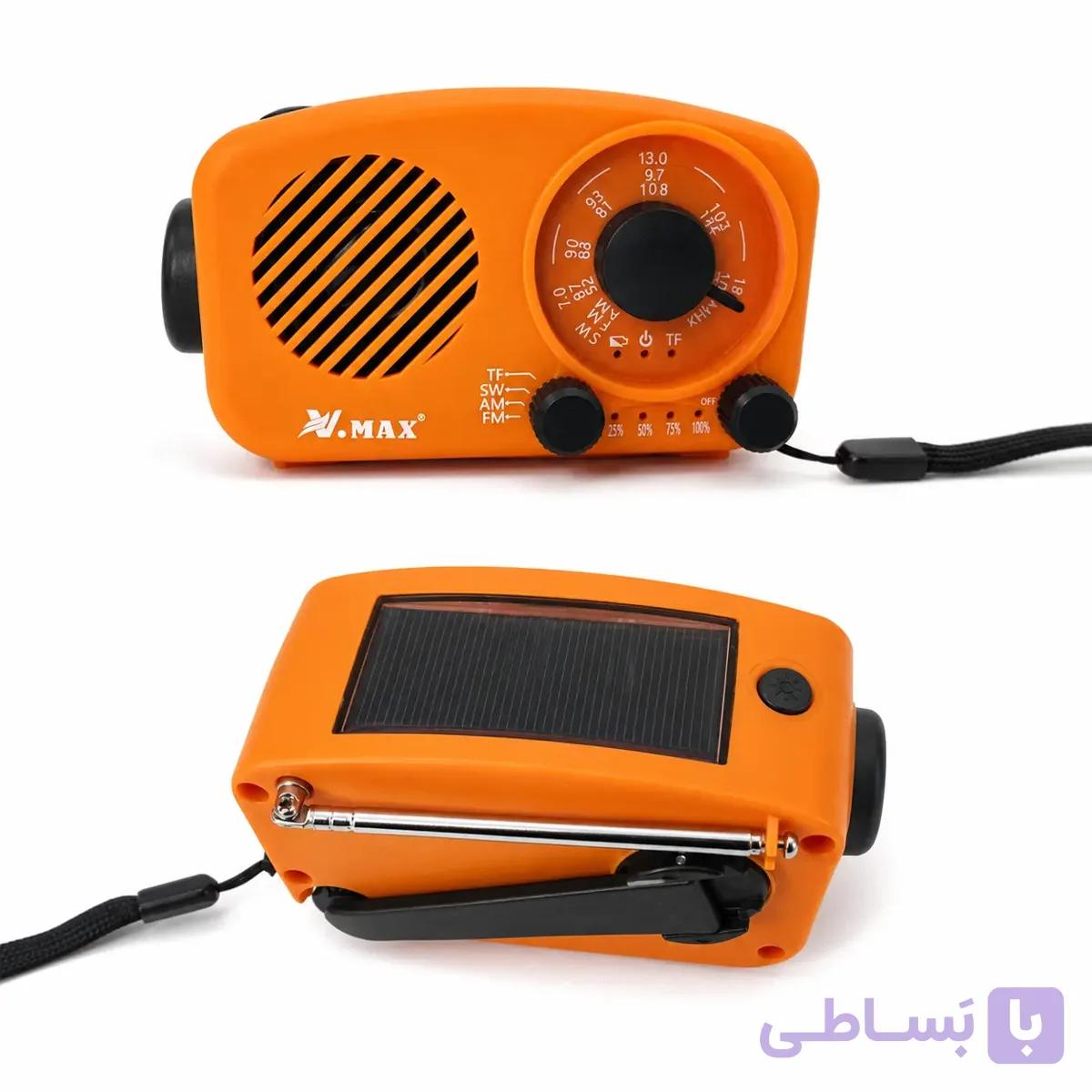 رادیو و پاوربانک خورشیدی مدل 891 ویمکس