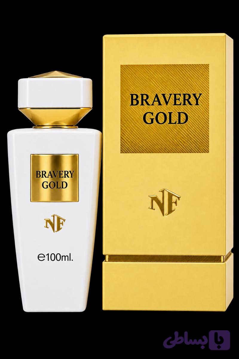 ادکلن زنانه براوری گلد Bravery gold ان اف Nf حجم 100 میل و 30 میل