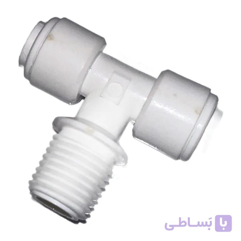 سه راهی وسط رزوه فیتینگی دستگاه تصفیه آب (اتصال دو طرف فیتینگ وسط رزوه)
