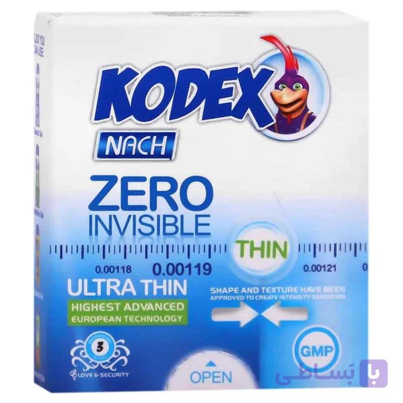 کاندوم کدکس مدل زیرو Zero بسته 3 عددی