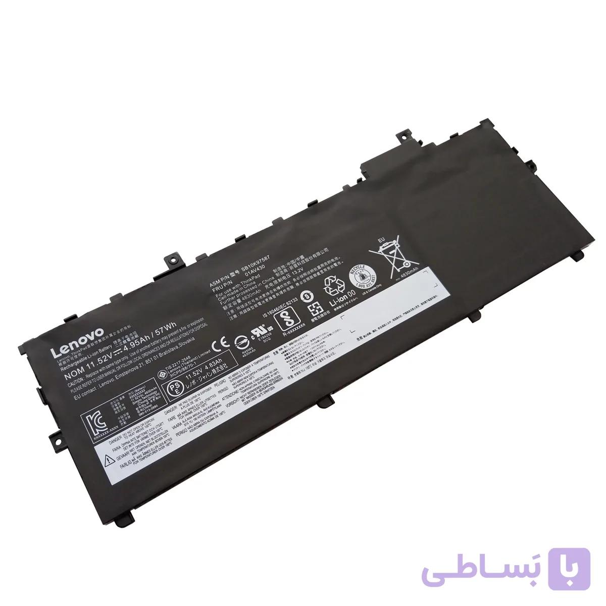 باتری اورجینال لپ تاپ لنوو Lenovo ThinkPad X1 Carbon Gen 6 01AV431