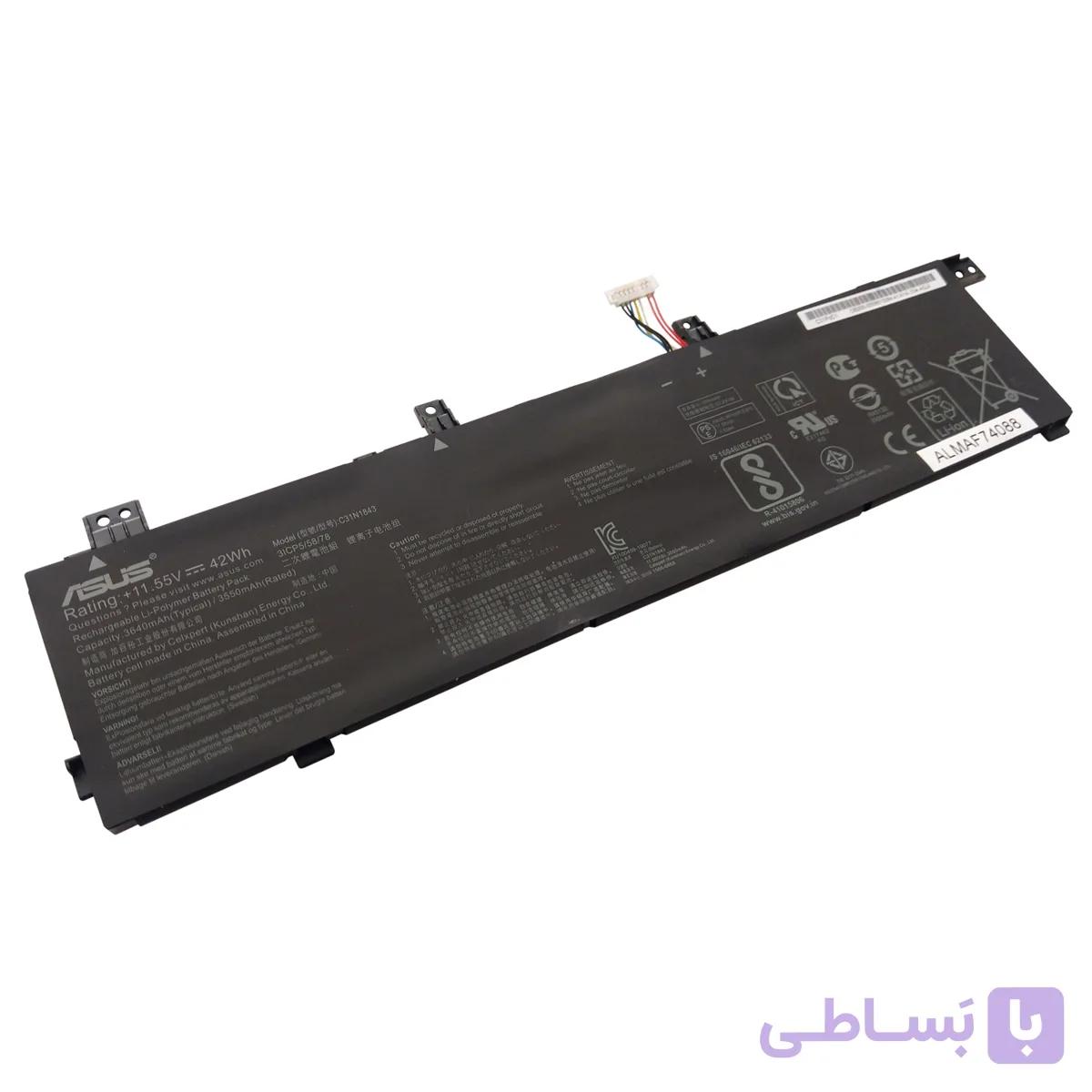 باتری اورجینال لپ تاپ ایسوس Asus VivoBook S432 S532 C31N1843