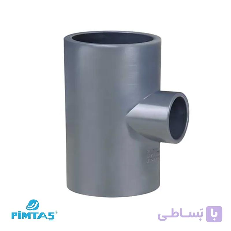 سه راه ۴۵ درجه چسبی U-PVC PN16 پیمتاش – 90 – 90