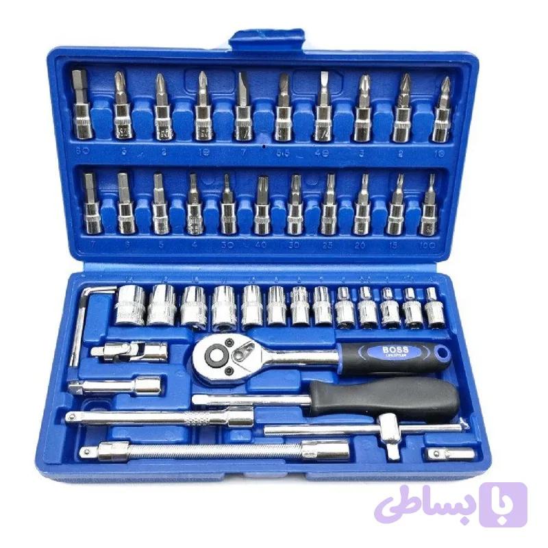 مجموعه 46 عددی آچار و سری بکس باس کد 46s