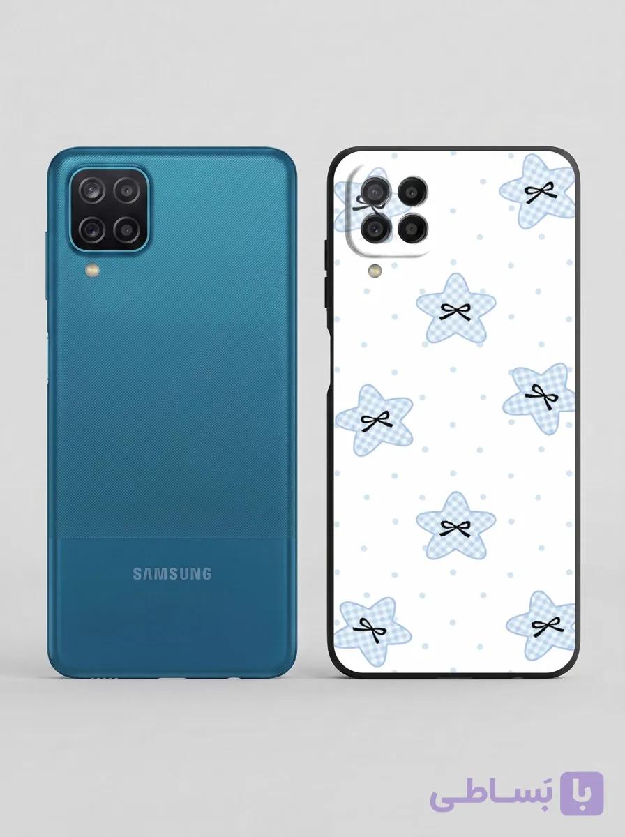 قاب گوشی Samsung A12 طرح ستارههای پاپیونی آبی