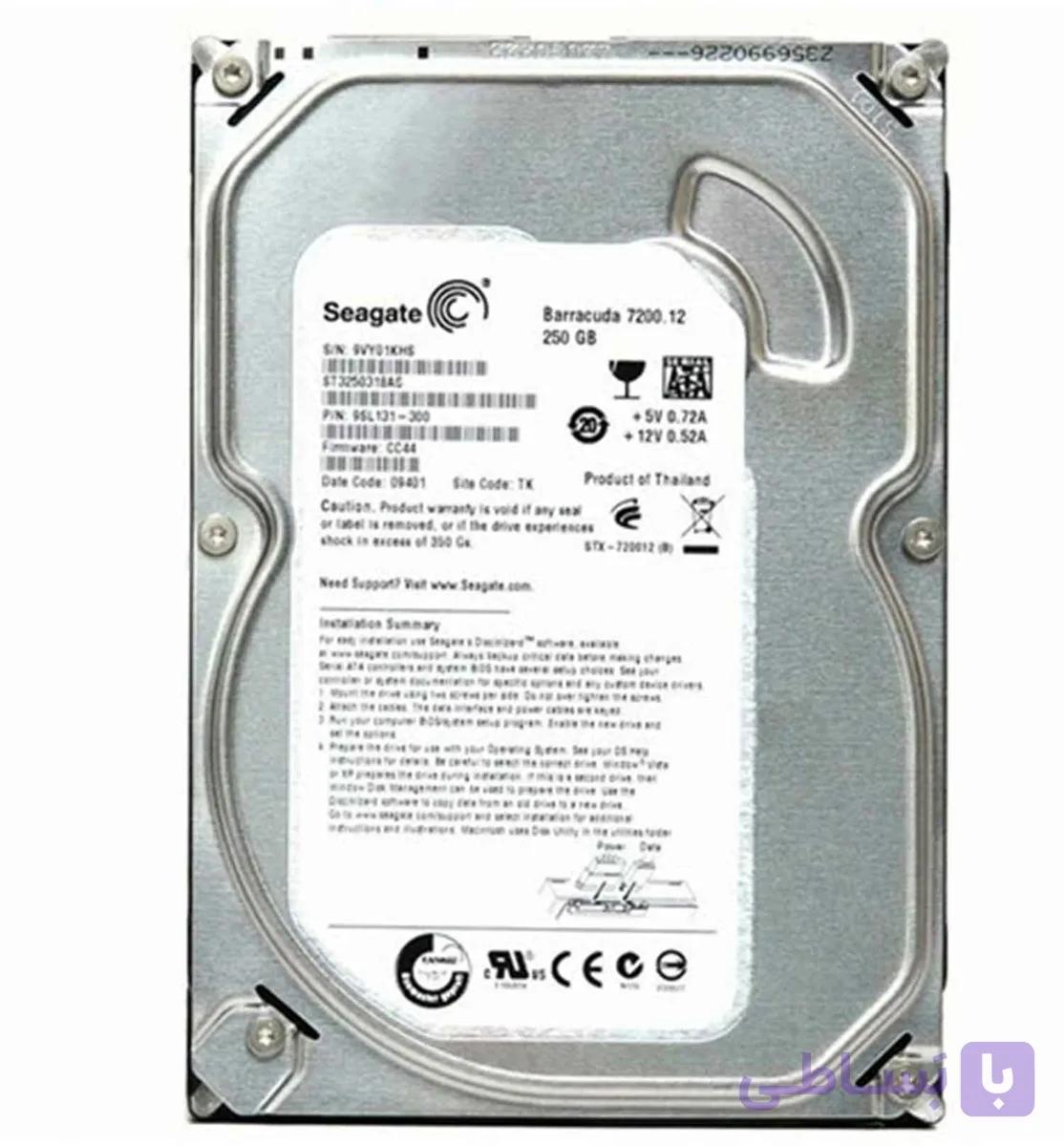هارد دیسک اینترنال سیگیت ۲۵۰ گیگابایت استوک سلامت 100 کارکرد صفر ( ریفر )