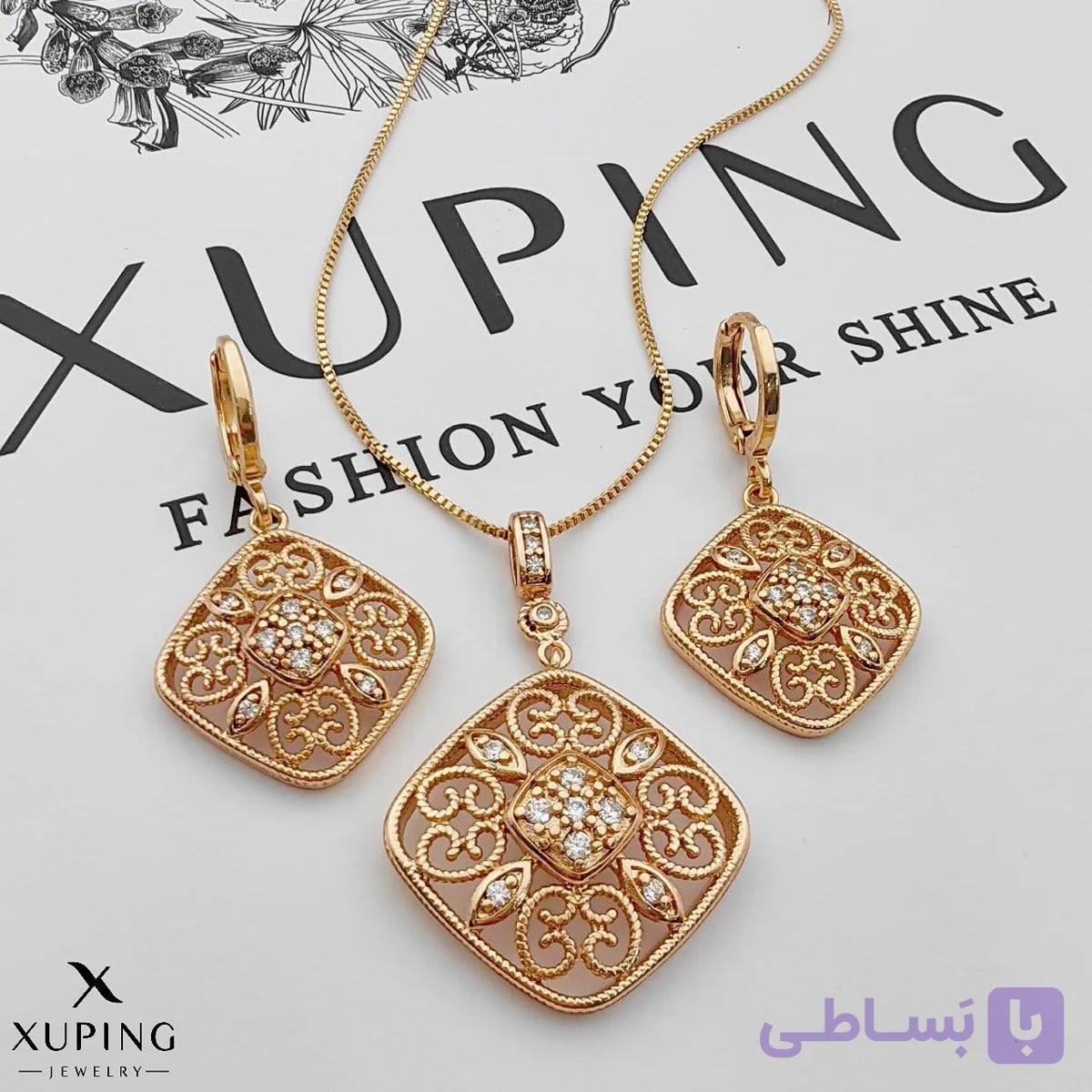 نیمست چشم نواز ژوپینگ مدل لوزی توری جواهری رنگ ثابت ضدحساسیت بدون زنجیر