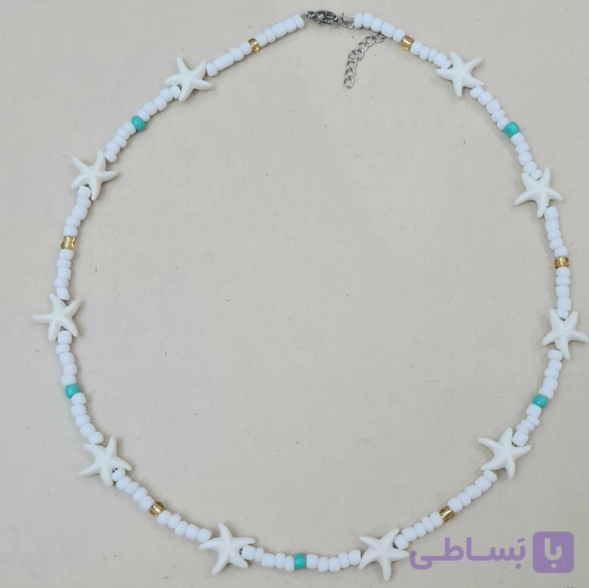 گردنبند دستسازه ستاره و منجوق با بهترین متریال
