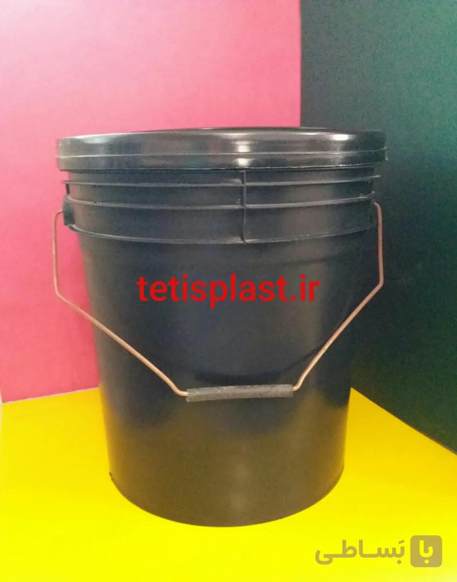سطل مشکی ۲۰لیتری طرح۳