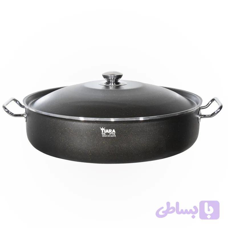 تابه تیارا مدل گرانیتی درب دار دسته فلزی سایز 40