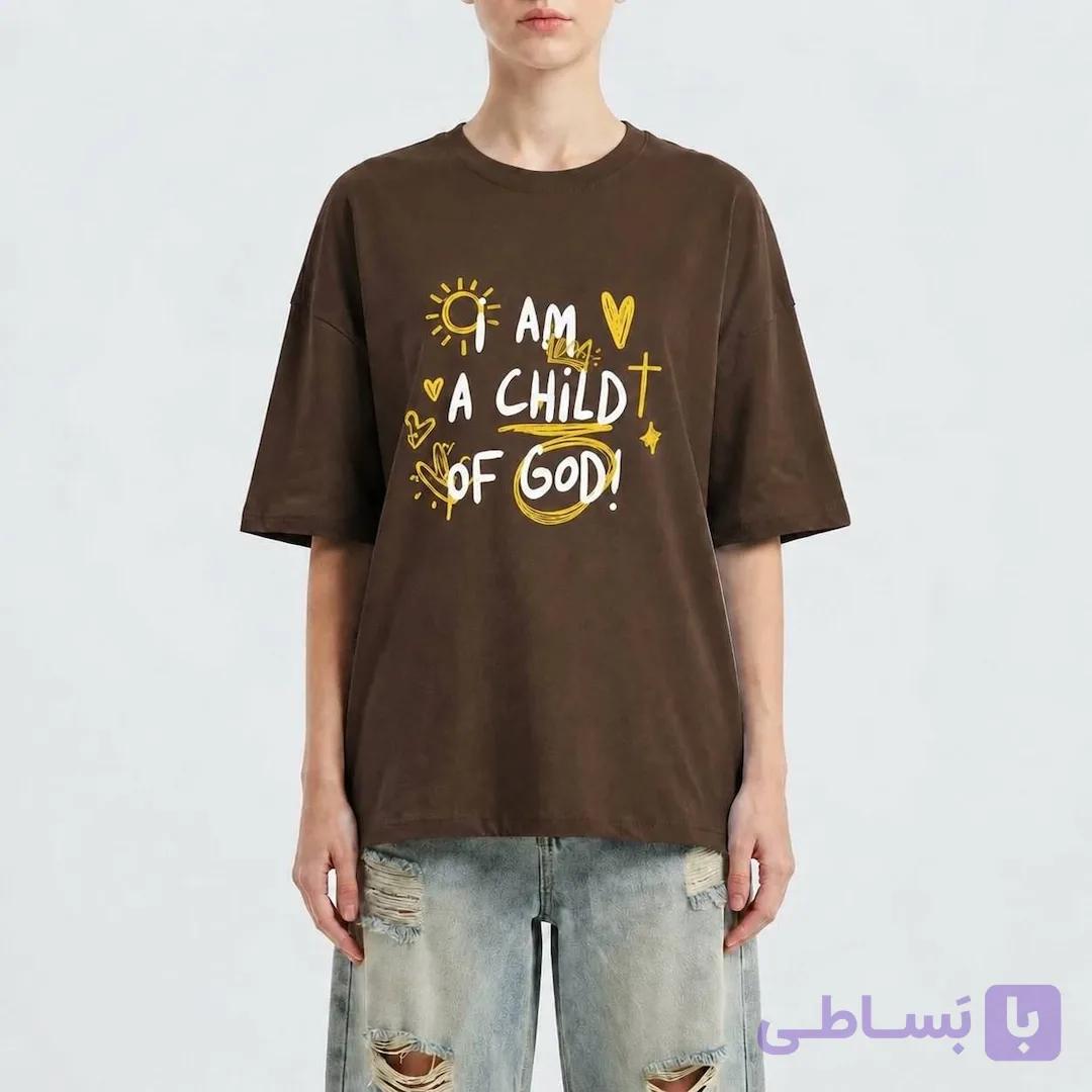تی شرت زنانه CHILD قهوهای