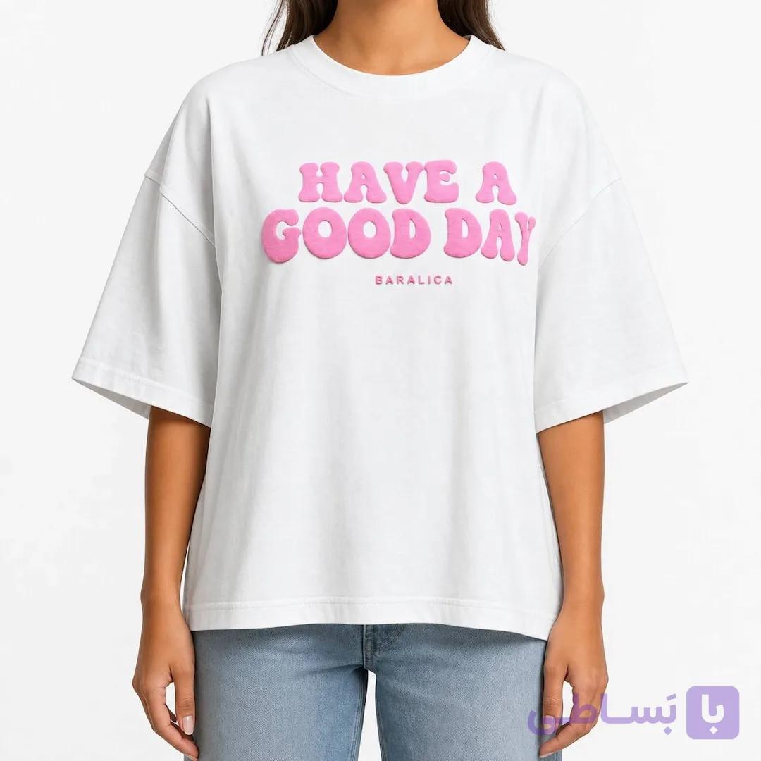 تی شرت زنانه GOOD DAY سفید