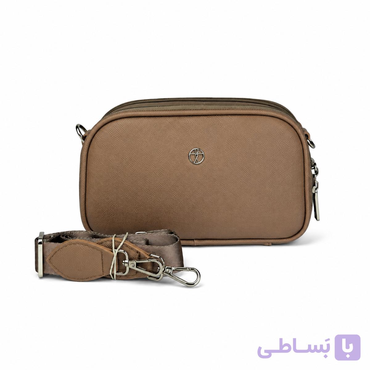 کیف دوشی زنانه Friend Bag مدل سانیا سه محفظه مجزا، طراحی مینیمال و بند پهن برزنتی